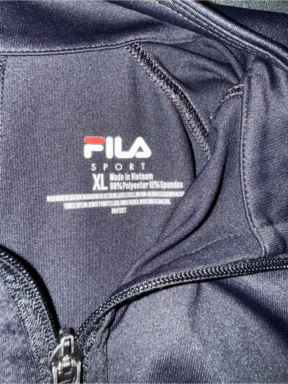 FILA Women’s Black Zip-Up Workout Jacket with Pink, Green & Blue Neon Piping - Picture 4 of 12